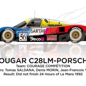 Cougar C28LM - Porsche n.56 in the 24 hours of Le Mans 1992