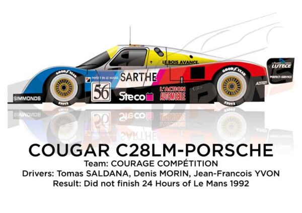 Cougar C28LM - Porsche n.56 in the 24 hours of Le Mans 1992