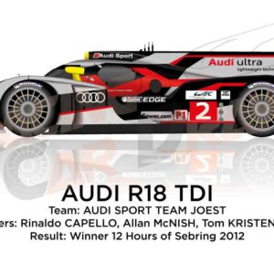 Audi R18 TDI n.2 winner 12 Hours of Sebring 2012