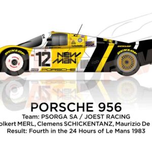 Porsche 956 n.12 fourth in the 24 Hours of Le Mans 1983