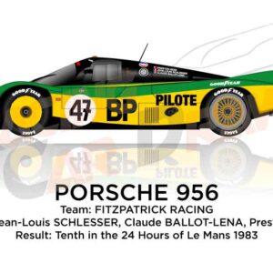 Porsche 956 n.47 tenth in the 24 Hours of Le Mans 1983