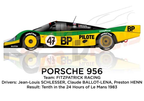 Porsche 956 n.47 tenth in the 24 Hours of Le Mans 1983