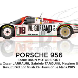 Porsche 956 n.18 did not finish 24 Hours of Le Mans 1985