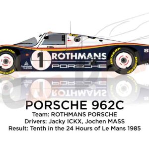 Porsche 962C n.1 tenth 24 Hours of Le Mans 1985