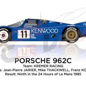 Porsche 962C n.11 ninth 24 Hours of Le Mans 1985