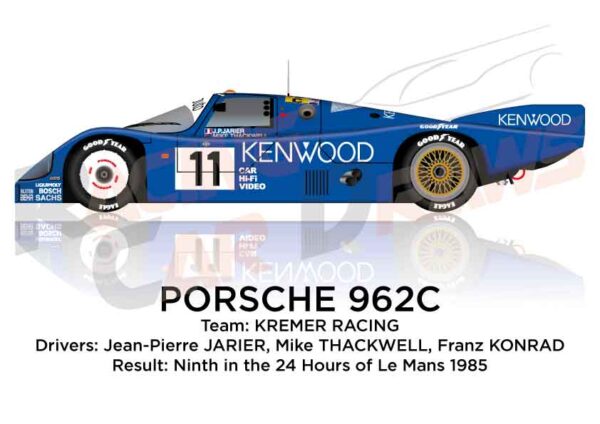 Porsche 962C n.11 ninth 24 Hours of Le Mans 1985