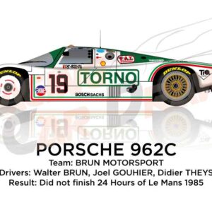 Porsche 962C n.19 did not finish 24 Hours of Le Mans 1985