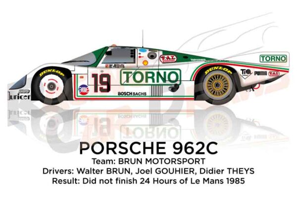 Porsche 962C n.19 did not finish 24 Hours of Le Mans 1985