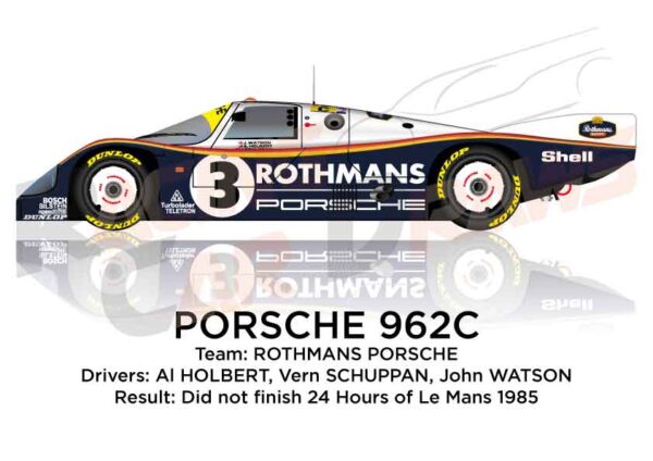 Porsche 962C n.3 did not finish 24 Hours of Le Mans 1985