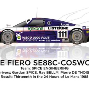 Spice Fiero SE88C - Cosworth n.111 24 hours of Le Mans 1988