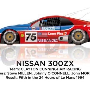 Nissan 300ZX n.75 fifth in the 24 Hours of Le Mans 1994