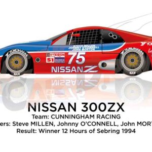 Nissan 300ZX n.75 winner in the 12 Hours of Sebring 1994