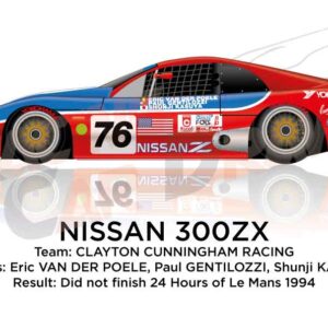 Nissan 300ZX n.76 dnf in the 24 Hours of Le Mans 1994