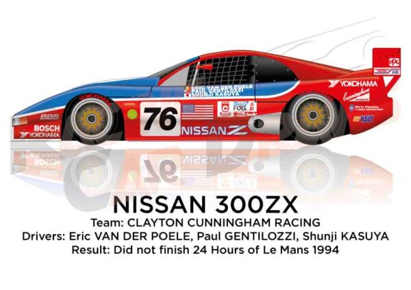 Nissan 300ZX n.76 dnf in the 24 Hours of Le Mans 1994