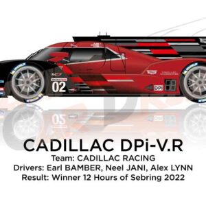 Cadillac DPi V.R n.02 winner the 12 hours of Sebring 2022