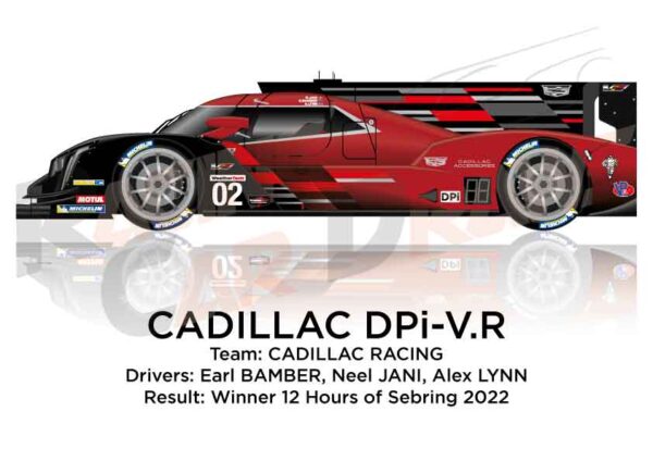 Cadillac DPi V.R n.02 winner the 12 hours of Sebring 2022