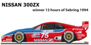 Nissan 300ZX n.75 winner in the 12 Hours of Sebring 1994