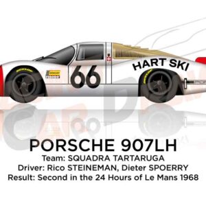 Porsche 907LH n.66 second at the 24 Hours of Le Mans of 1968