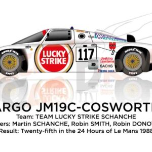 Argo JM19C - Cosworth n.117 24 hours of Le Mans 1988