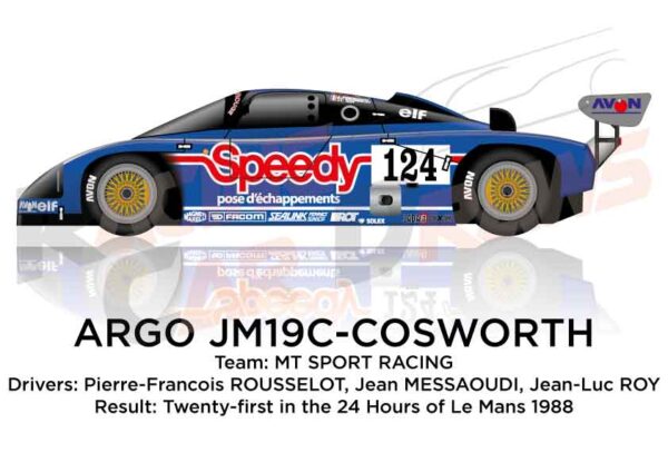 Argo JM19C - Cosworth n.124 24 hours of Le Mans 1988