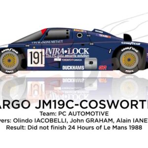 Argo JM19C - Cosworth n.191 24 hours of Le Mans 1988