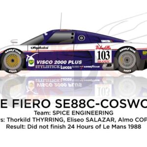 Spice Fiero SE88C - Cosworth n.103 24 hours of Le Mans 1988